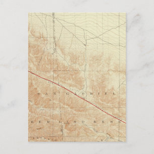 San Antonio quadrangle toont San Andreas Rift Briefkaart