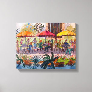 San Antonio River Walk Canvas Afdruk