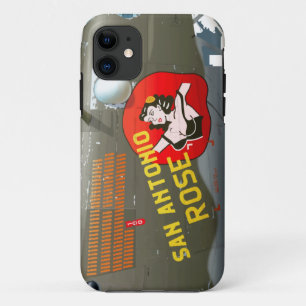 San Antonio Roos B-24 Nose Art ( bruinslag) iPhone 11 Hoesje