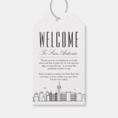 San Antonio Silhouette | Welkombericht Cadeaulabel (Voorkant)