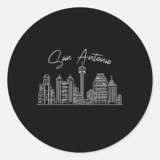 San Antonio sketch voor trots San Antonian Ronde Sticker
