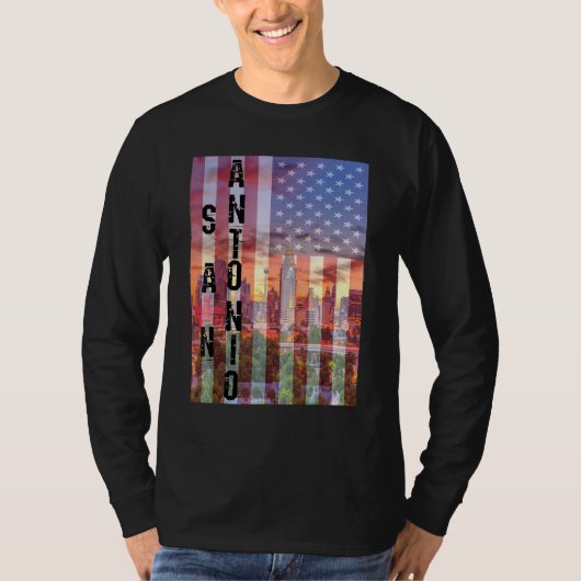 San Antonio Skyline Texas T-shirt (Voorkant)