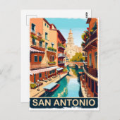 San Antonio, Stad, Reizen Briefkaart (Voorkant / Achterkant)