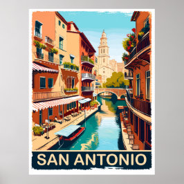 San Antonio, Stad, Reizen Poster