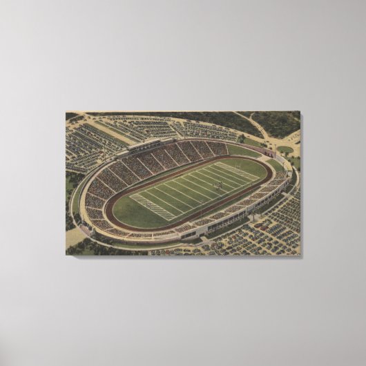 San Antonio, Texas - Alamo Stadium Uitzicht Canvas Afdruk (Voorkant)