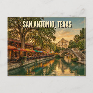 San Antonio Texas Ansichtkaart Feestdagenkaart