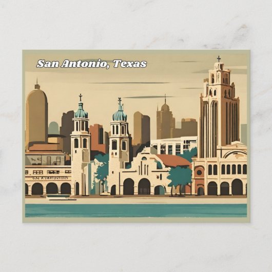 San Antonio, Texas Briefkaart (Voorkant)
