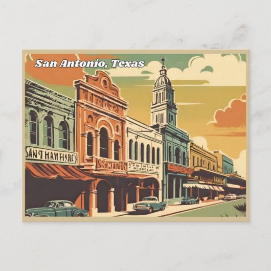 San Antonio, Texas Briefkaart (Voorkant)