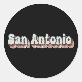 San Antonio Texas Chrome City Classic Kunst Ronde Sticker