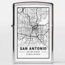 San Antonio Texas City Travel City-kaart