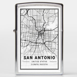 San Antonio Texas City Travel City-kaart