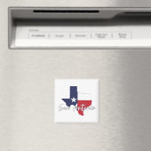 San Antonio, Texas Drapeau Carte Magnet (In Situ (Lave-vaisselle))