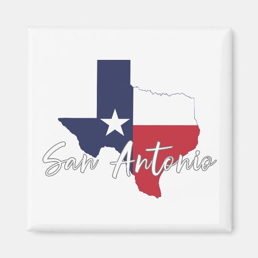 San Antonio, Texas Drapeau Carte Magnet (Devant)