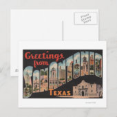 San Antonio, Texas - Grote Letter-scènes Briefkaart (Voorkant / Achterkant)