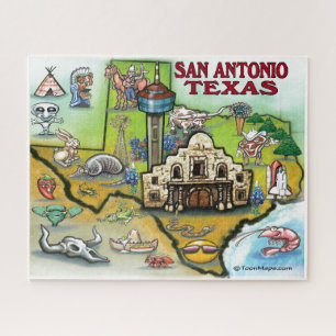 San Antonio Texas Jigzaag Puzzle Legpuzzel