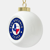 San Antonio Texas Keramische Bal Ornament (Rechts)
