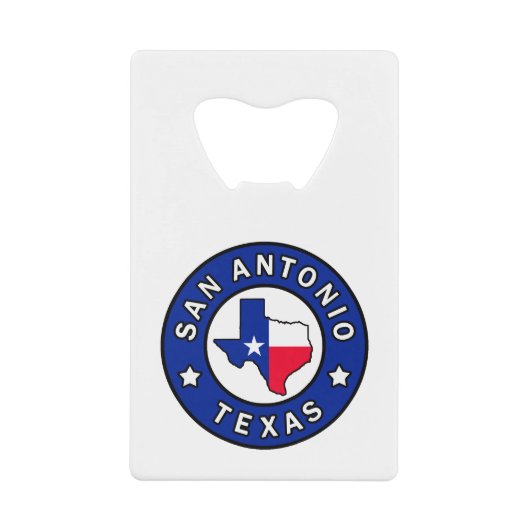 San Antonio Texas Kredietkaart Flessenopener (Voorkant)