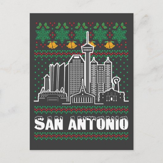 San Antonio Texas Lelijke Kerstmis Briefkaart (Voorkant)