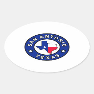 San Antonio Texas Ovale Sticker