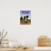 San Antonio, Texas, reisposter Poster (Keuken)