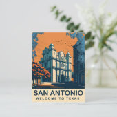 San Antonio, Texas, reizen Briefkaart (Staand voorkant)