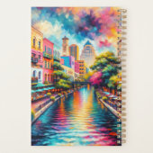 San Antonio Texas River Walk kleurrijk Planner (Achterkant)