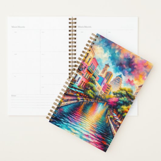 San Antonio Texas River Walk kleurrijk Planner (Display)