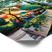 San Antonio Texas River Walk Van Gogh Vibrant City Poster (Hoek)