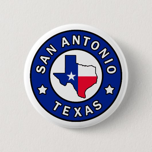 San Antonio Texas Ronde Button 5,7 Cm (Voorkant)