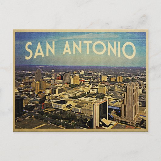 San Antonio Texas Skyline Briefkaart (Voorkant)