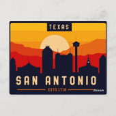 San Antonio Texas Skyline Cityscape Souvenir Briefkaart (Achterkant)