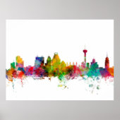 San Antonio Texas Skyline Poster (Voorkant)