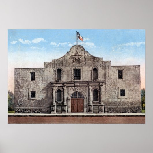 San Antonio Texas The Alamo Poster (Voorkant)