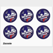 San Antonio Texas vlag barstte stickers (Vel)