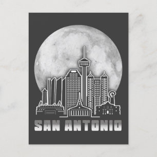 San Antonio Texas Volle Maan Briefkaart