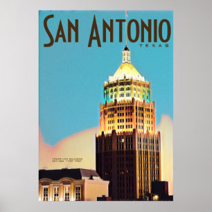 San Antonio Travel Poster