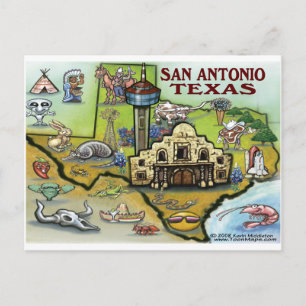 San Antonio TX Briefkaart