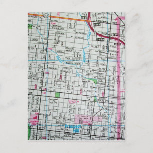 SAN ANTONIO, TX Map Briefkaart