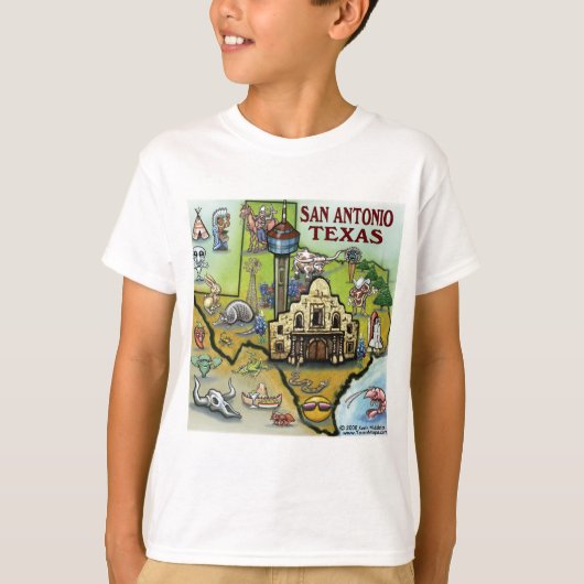 San Antonio TX T-shirt (Voorkant)