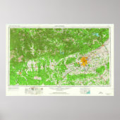  San Antonio TX Topo Poster (Voorkant)