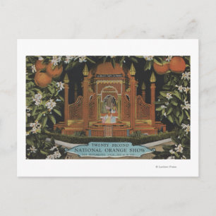 San Bernardino, CA - 22e nationaal Oranje Show Briefkaart