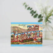 San Bernardino CA Wenskaart Briefkaart (Staand voorkant)