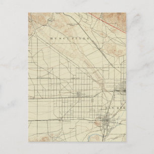 San Bernardino quadrangle toont San Andreas Rift Briefkaart