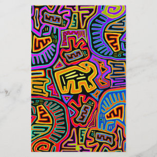 San Blas Eiland Mola Collage Briefpapier