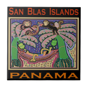 San Blas-eilanden Panama Mola Tegeltje