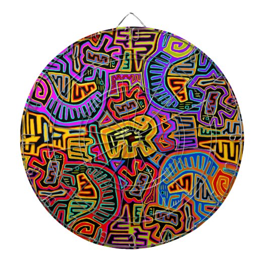 San Blas Island Mola Collage Dartbord (Voorkant)