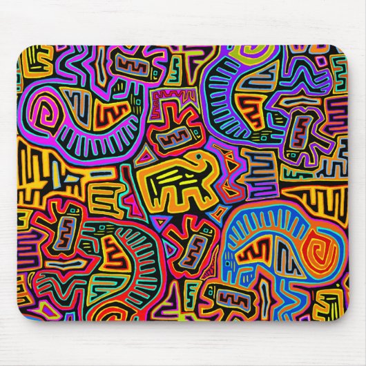 San Blas Island Mola Collage Muismat (Voorkant)