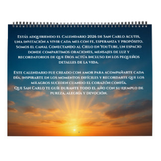 SAN CARLO ACUTIS - 2026 CALENDAR KALENDER