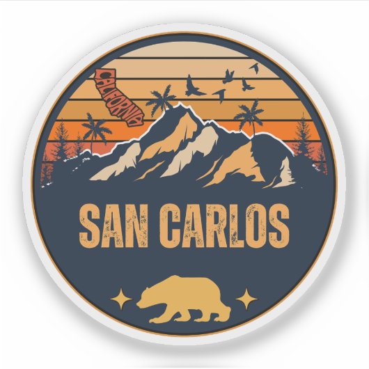 San Carlos, Californië Sticker (Voorkant)