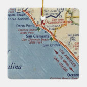San Clemente CA  map Keramisch Ornament (Achterkant)